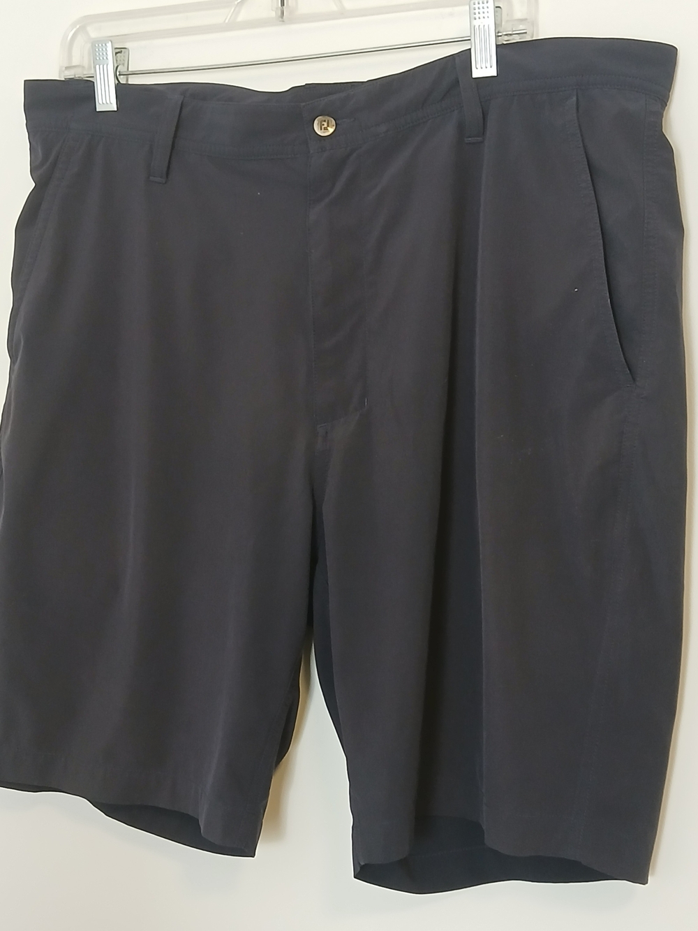 FootJoy Men's Dark Navy Flat-Front Golf Shorts 38